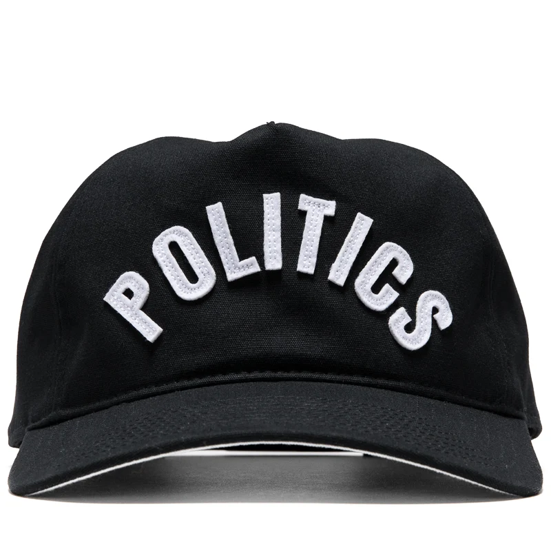 Politics x Mitchell & Ness Pro Pinch Arch Canvas Snapback - Black